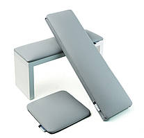 Підлокітники набір для манікюру 3в1 сіро-білий Eco Stand Set wood brown