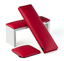 Підлокітники набір для манікюру 3в1 червоно-білий Eco Stand Set wood brown