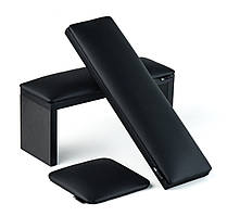 Підлокітники набір для манікюру 3в1 чорний Eco Stand Set wood brown