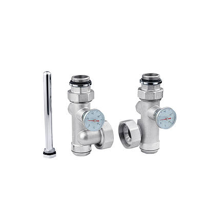 Конектор для підключення циркуляційного насосу Karro 1" ВЗ нікельований KR-88148