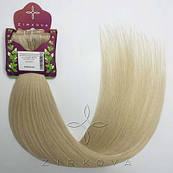 Натуральне Слов'янське Волосся на Заколках 55-60 см 110 грам, Блонд Ультра №1001