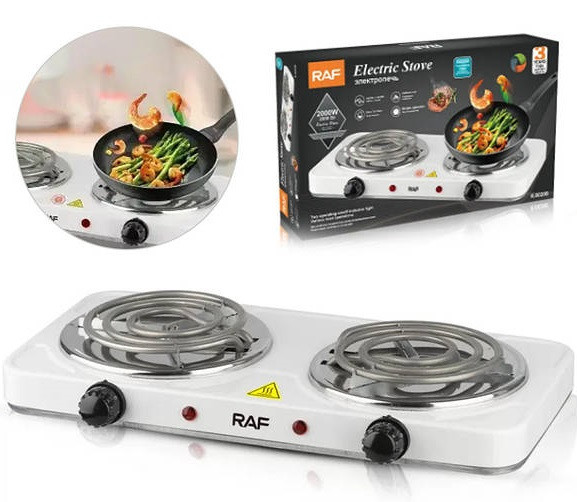 Електрична плита RAF-8020B 2000 Вт спіраль, фото 1