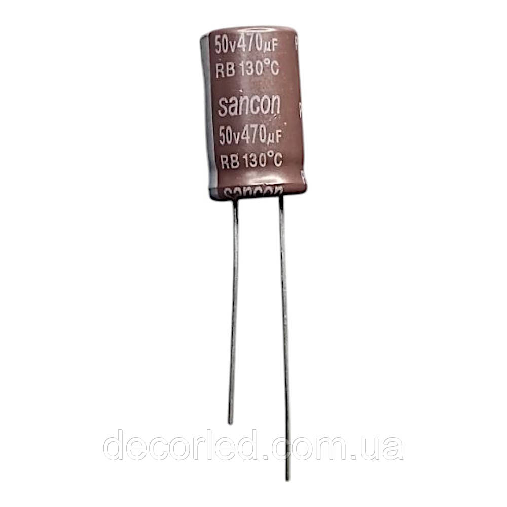 470uF 50V конденсатор електролітичний ( 130° ) 10*17 RB /SANCON, фото 1