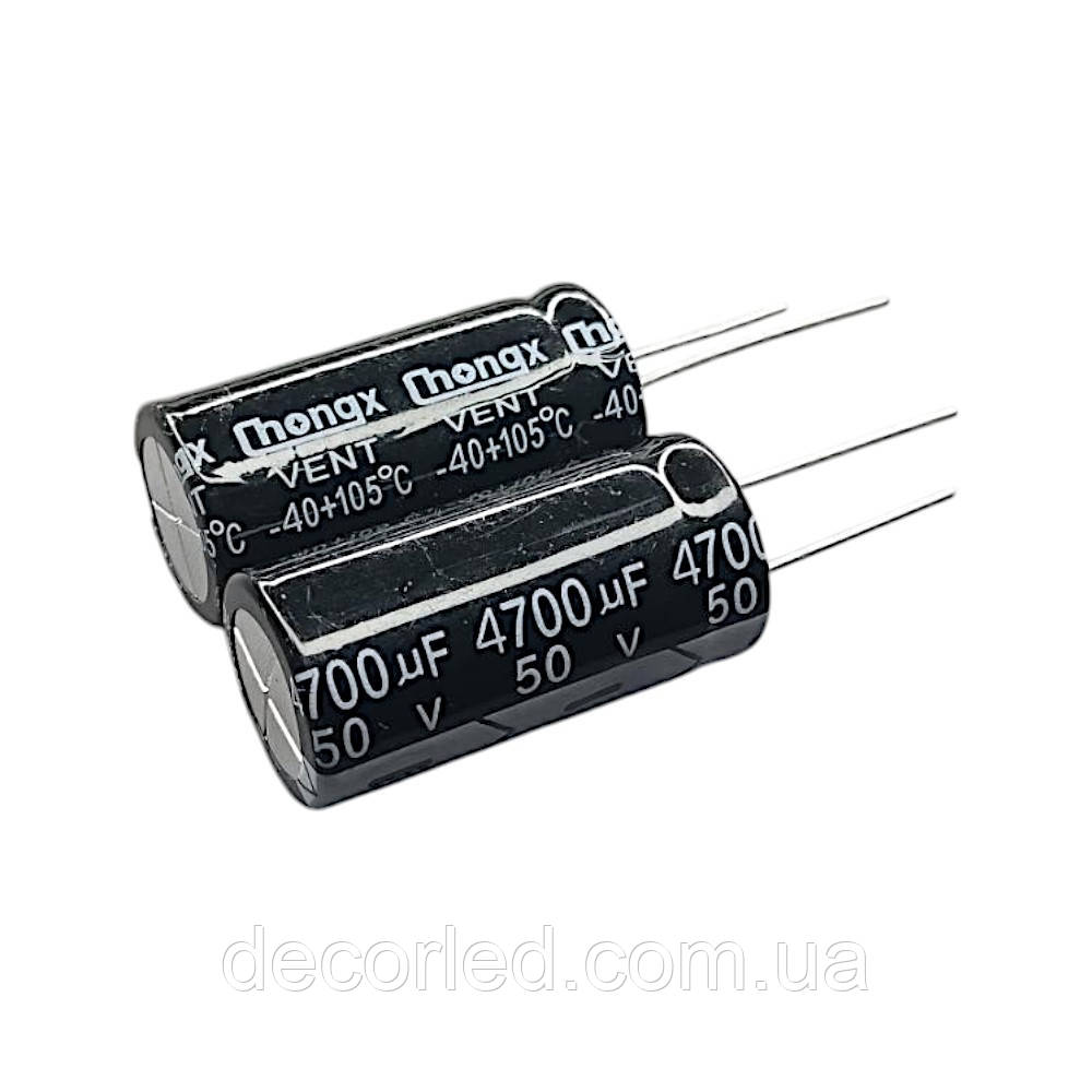 4700uF 50V конденсатор електролітичний ( 105° ) 18*35 PT /CHONGX*, фото 1