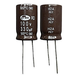 330uF 100V конденсатор електролітичний ( 105° ) 16*26 RD /SAMWHA