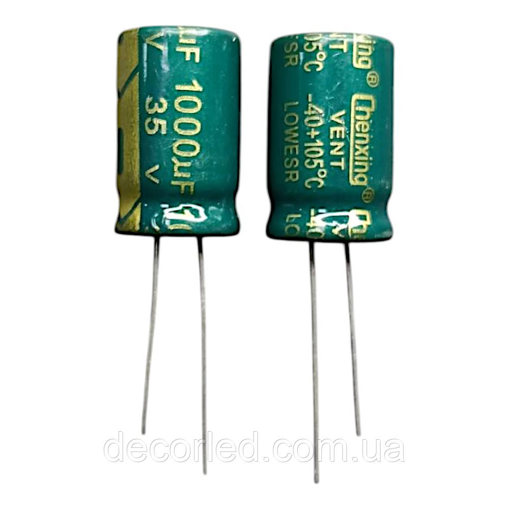 1000uF 35V конденсатор електролітичний ( 105° ) 13*21 LOW ESR /CHENXING, фото 1