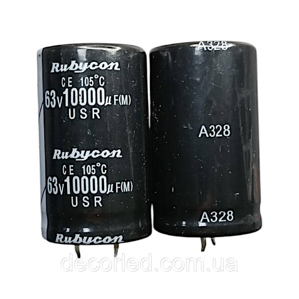 10000uF 63V конденсатор електролітичний ( 105° ) 30*51,5 CE /RUBYCON, фото 1