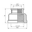 Муфта перехідна Nikiforov "Premium" 3/4"х1 1/4" ВВ нікельована, фото 3
