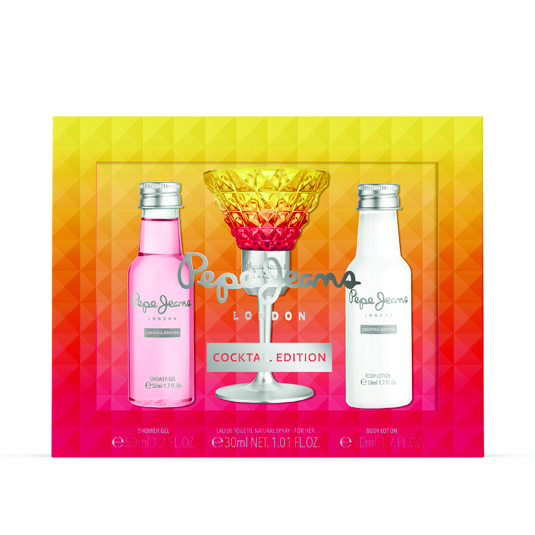 Pepe Jeans Парфумерний набір (Туалетна вода для жінок Cocktail Edition 30 мл + Лоc/т.50 мл+Г/душ.50 мл), фото 1