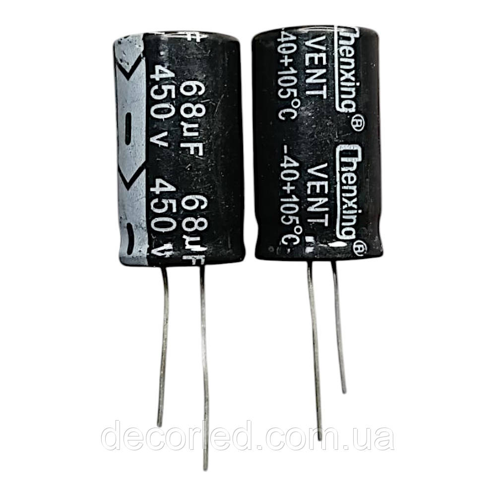 68uF 450V конденсатор електролітичний ( 105° ) 18*30 /CHENXING, фото 1