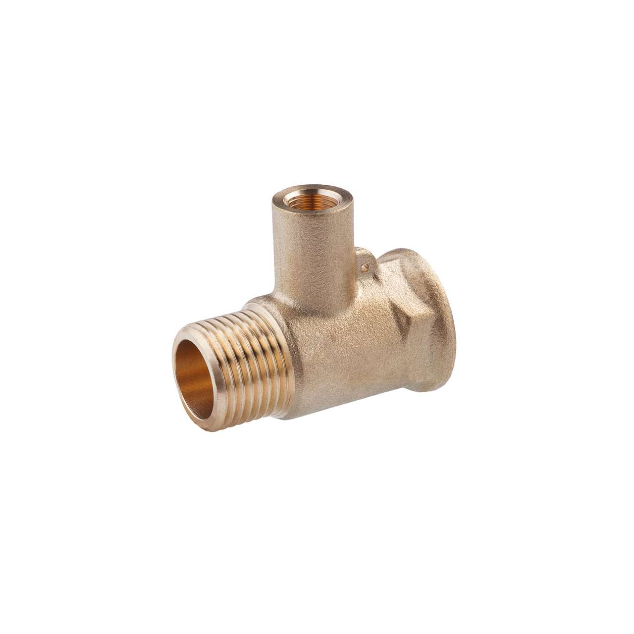 Трійник посилений LexLine 1/2"х1/2''хМ10 ЗВВ латунний УК0243-В, фото 1