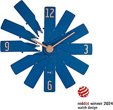 Кварцовий настінний годинник TFA Clock In The Box 60.3020.06 (Blue) | Безшумний механізм, стильний дизайн, розбірний корпус, фото 2