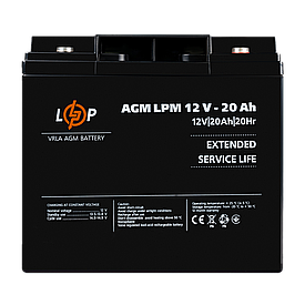 Акумулятор AGM LPM 12V-20 Ah під болт М5