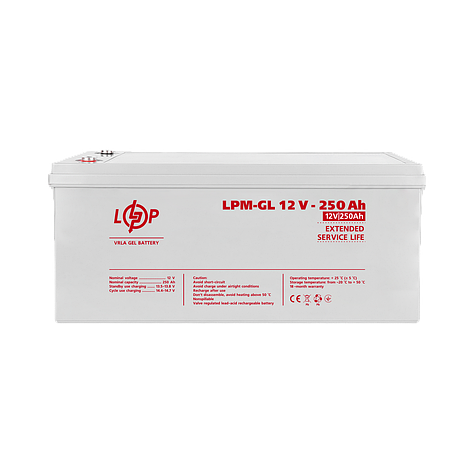 Акумулятор гелевий LPM-GL 12V - 250 Ah, фото 1