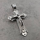 Великий срібний хрестик чоловічий Спаси і Збережи. Православний кулон хрест із срібла 925 проби., фото 7