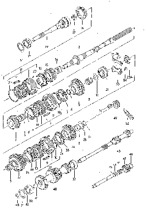 Привод Спідметра 281957821B шестернка LT білий 281957821B , фото 1