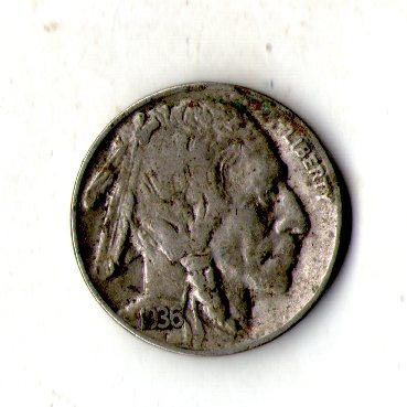 США 5 центів, 1936 рік Buffalo Nickel БУФАЛО №2660