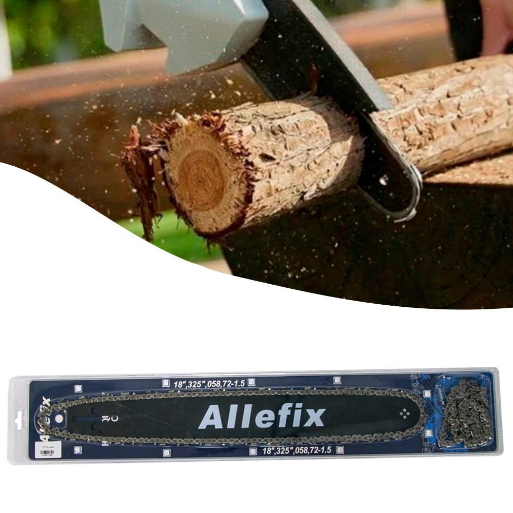 Ланцюг на міні пилу Allefix 18" 72 вузлів, шина та ланцюг на електропилу 18",325",058,74-1,5, ланцюг на пилу