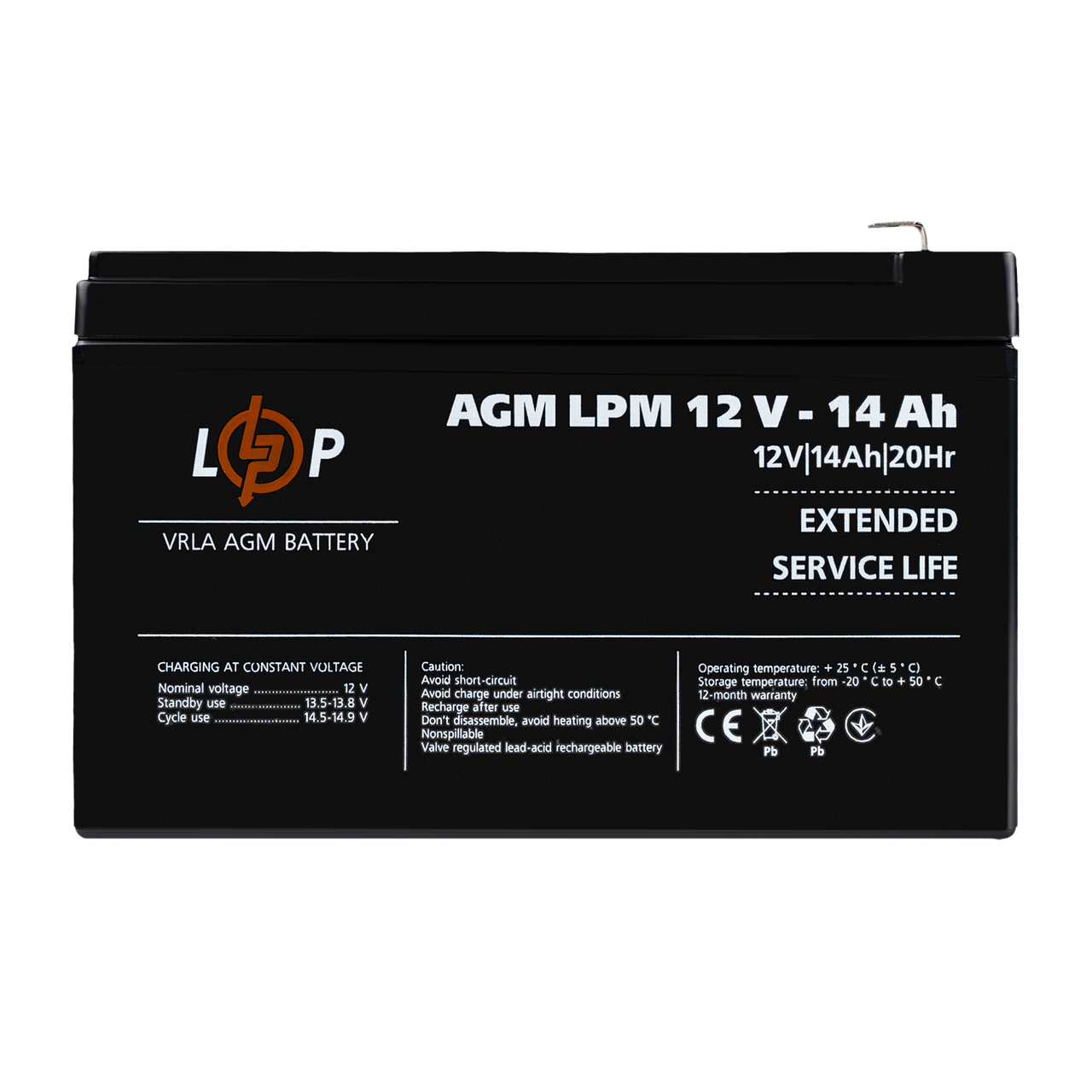 Акумулятор AGM LPM 12V - 14 Ah