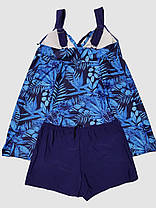 Купальник танкіні з шортами Fuba 25045-1 синій-блакитний 60 62 64 66 68 розмір, фото 5