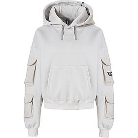 Толстовка Rehall Cargi W з капюшоном для жінок, еластичні манжети, сірий