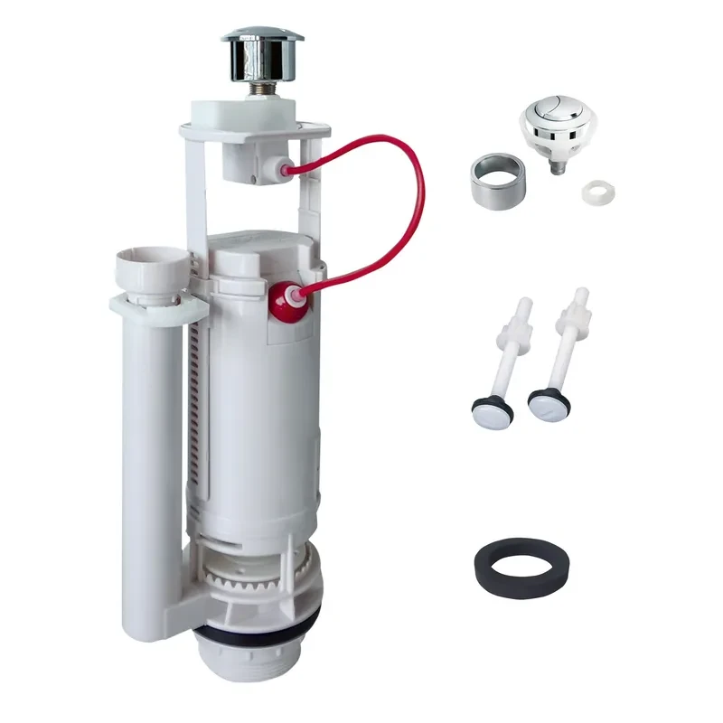 Арматура спускна тросова з двома режимами зливу, кнопка хромована Koer KT-0201 (KR5057), фото 1