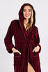 Турецький Махровий Жіночий Халат Nusa 6895 бордовий, фото 2