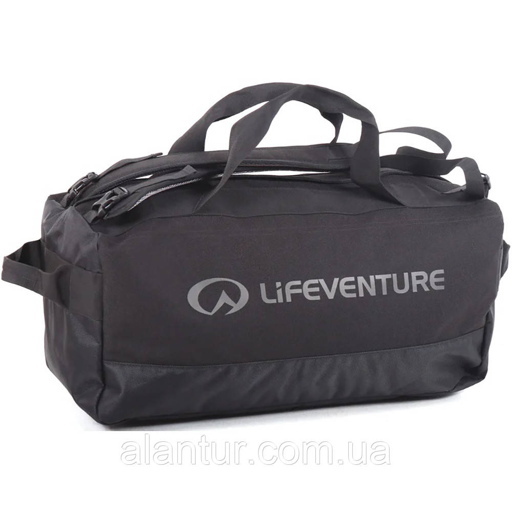 Сумка Lifeventure Expedition Cargo Duffle 50L чорна, міцна, з рюкзаковими лямками, фото 1