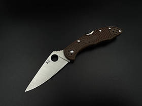 Форк складного ножа «Spyderco delica 4» (коричневий), з клинком від kaif knife.