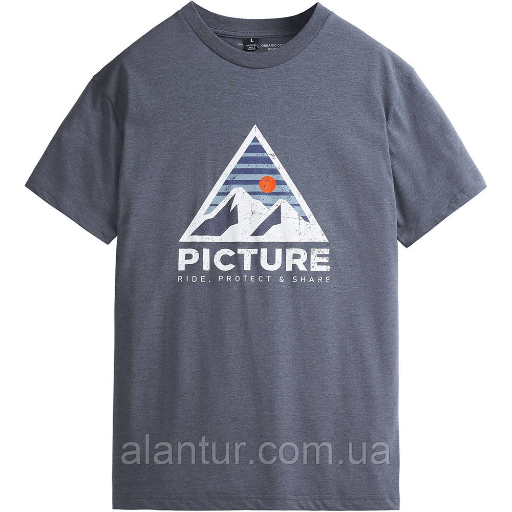 Футболка Picture Organic Authentic XXL темно-синя меланж, стильна та комфортна.