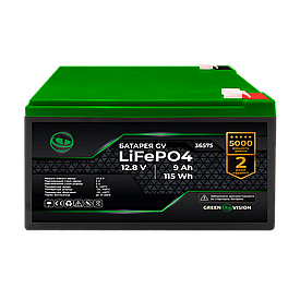 Акумулятор GV LiFePO4 12V (12,8V) - 9 Ah (115 Wh)
