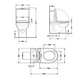 Унітаз підлоговий Qtap Virgo Ultra Quiet безобідковий з сидінням Soft-close WHITE QT18226092AW, фото 2