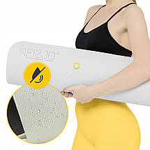 Килимок (мат) спортивний 4FIZJO TPE 180 x 60 x 0.6 см для йоги та фітнесу 4FJ0376 Grey/Black Poland, фото 2