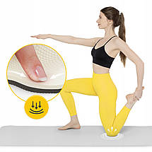 Килимок (мат) спортивний 4FIZJO TPE 180 x 60 x 0.6 см для йоги та фітнесу 4FJ0376 Grey/Black Poland, фото 4