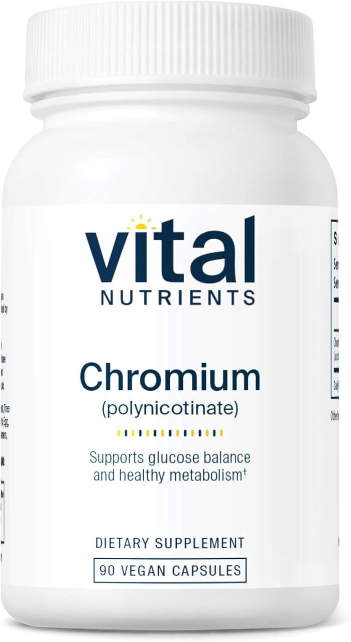 Vital Nutrients Chromium polynicotinate / Хром полінікотинат 200 мкг 90 капсул