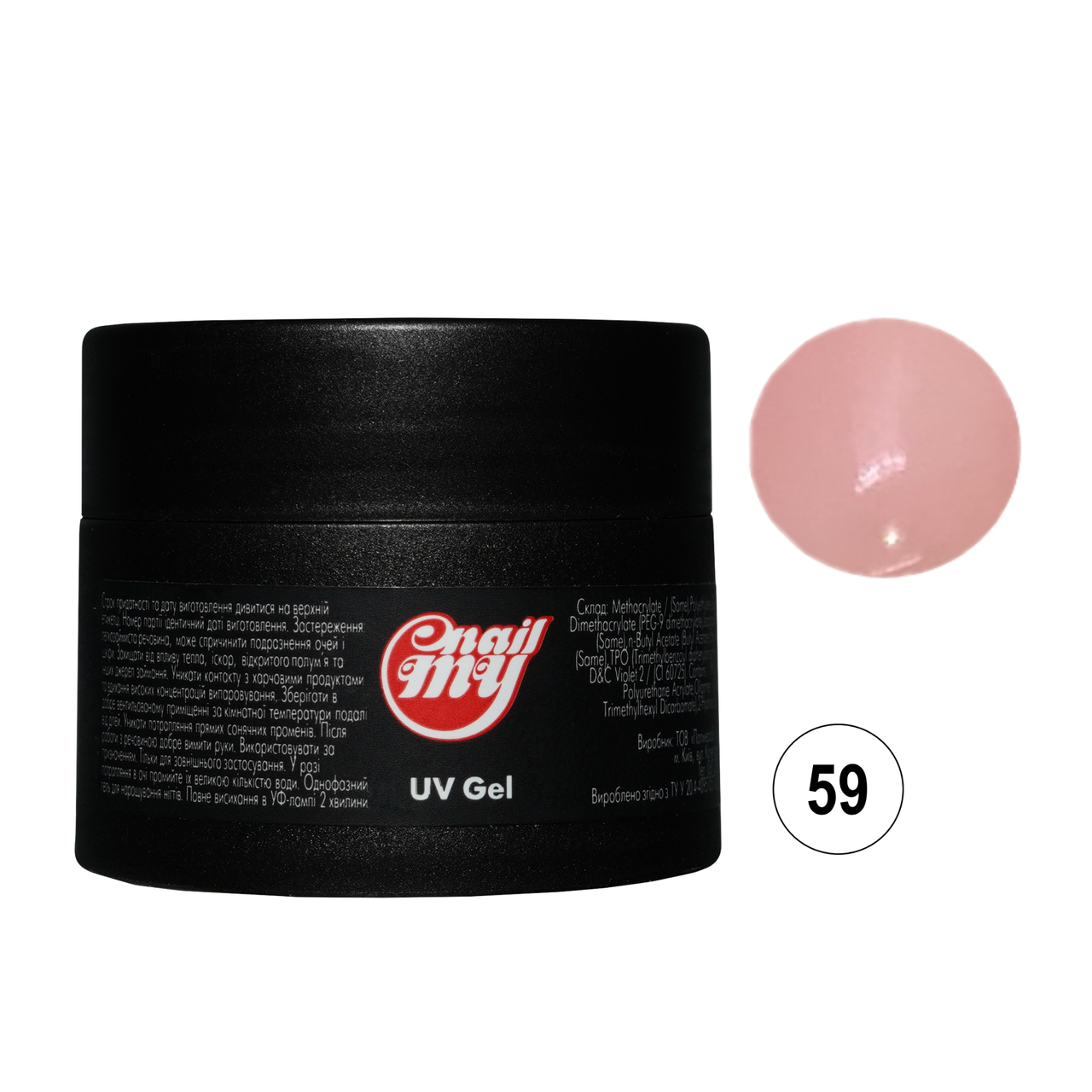 Гель середньої густоти гель My Nail Builder Gel №59 бежево-рожевий15 мл