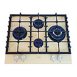 Мікрохвильова духовка з газовою варильною поверхнею у бежевому кольорі. Комплект техніки Luxor, Німеччина, фото 2