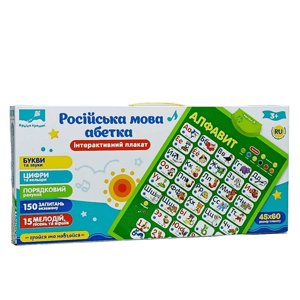 Інтерактивний плакат Shantou Алфавіт російська мова 72002