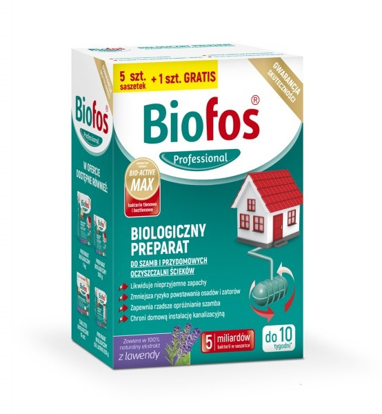 Препарат для септиків та будинкових очисних споруд Biofos саше 25г + 1, 5шт, фото 1