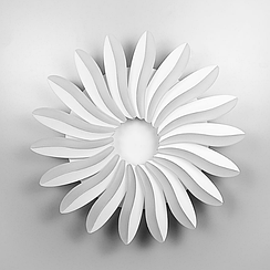 Стельова біла LED люстра у вигляді квітки 3296/550