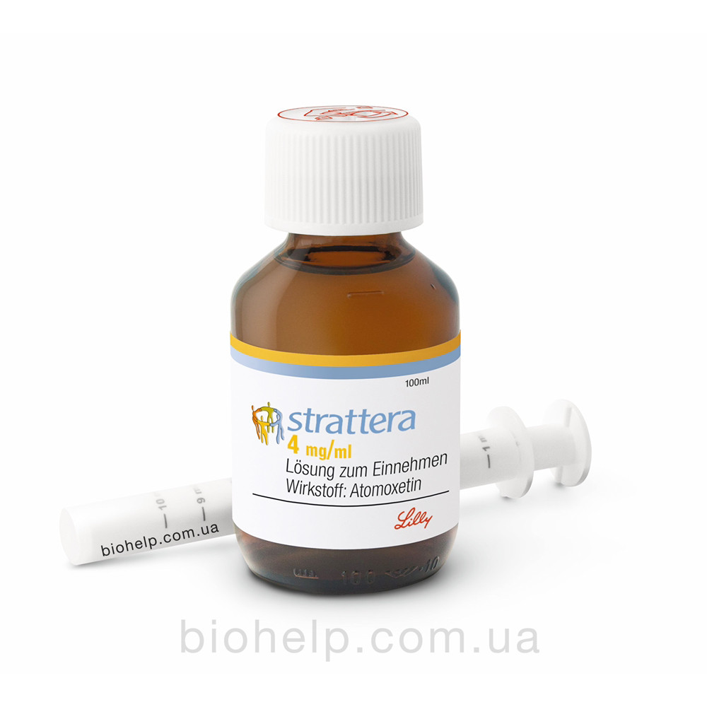 Strattera/Траттера (Атомоксетин/atomoxetine) 4 мг/мл, суспензія 100 мл.
