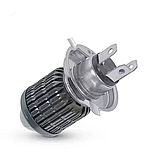 Led лампа H4 з лінзою для мотоцикла 12-80v 10w (1-шт) з СТГ. Світлодіодна лампа Дальній/Ближній, фото 7