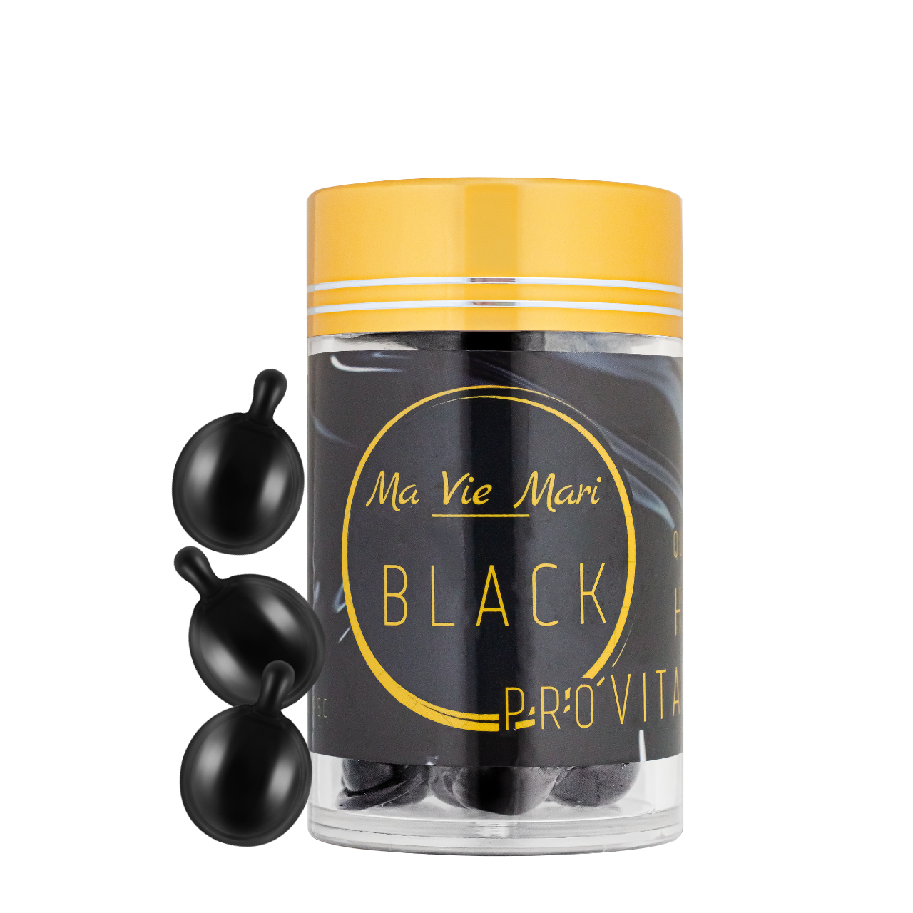 Капсули проти випадання волосся Ma Vie Mari ProVitamin Black (чорні), 30 капсул (MVM3648)