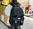 Шкільний набір 5 в 1 рюкзак, сумка-шопер, пенал, сумочка-клатч через плече чорний 1312, фото 4