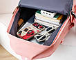 Шкільний набір 5 в 1 рюкзак, сумка-шопер, пенал, сумочка-клатч через плече, сумочка-мішечок рожевий 1313, фото 6