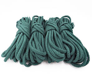 БДСМ набір, Мотузки для бондажа зелена, бавовна, 4х8м. 6мм