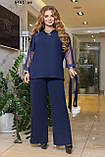 Ошатний жіночий брючний костюм батальний 6481 ит, фото 3
