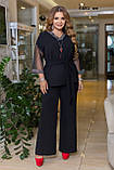Ошатний жіночий брючний костюм батальний 6481 ит, фото 2