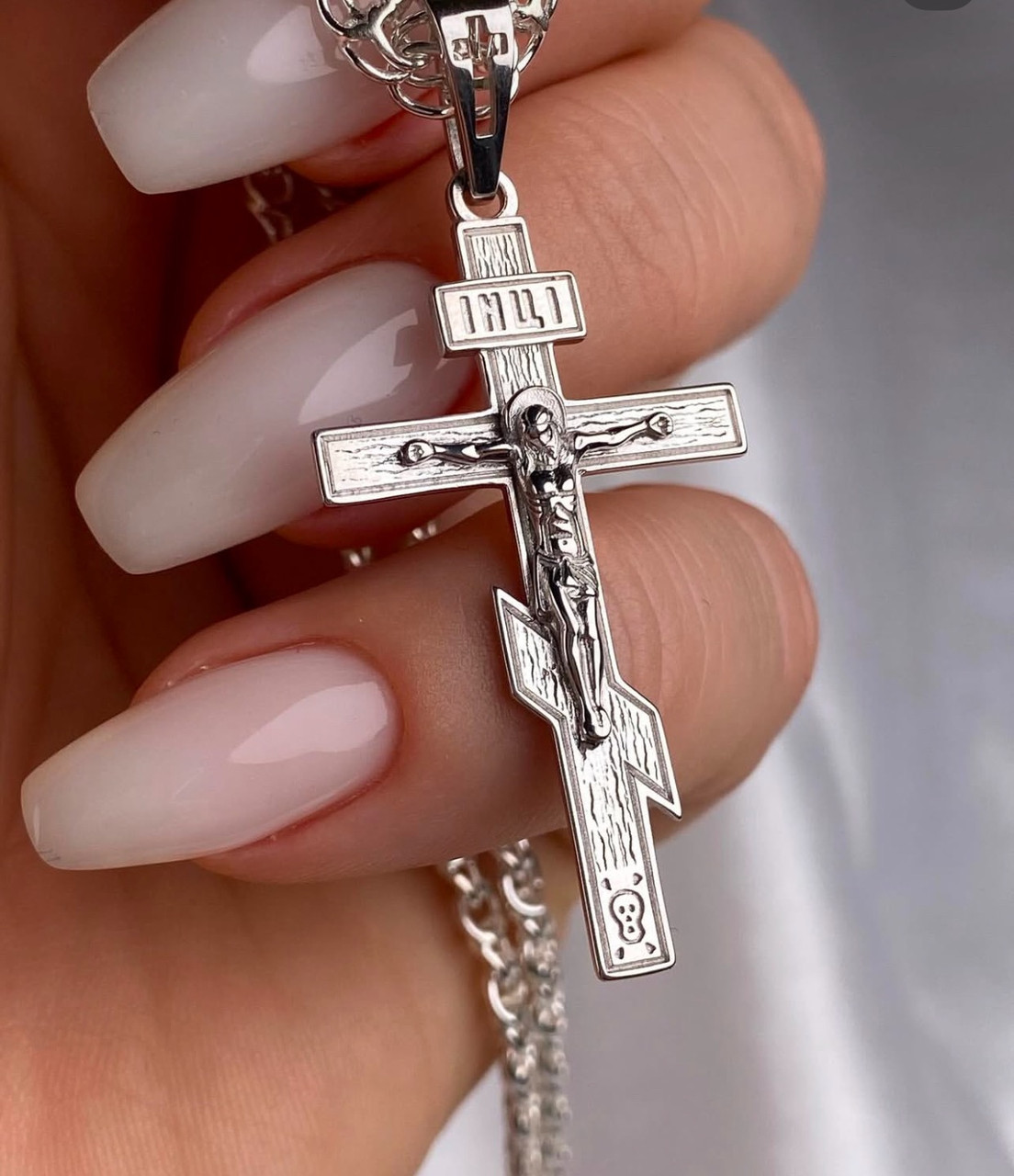 Срібний чоловічий хрестик 0906, фото 1