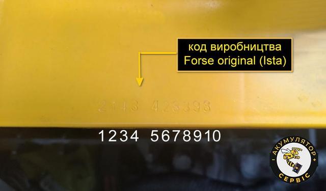 код производства Forse original Ista